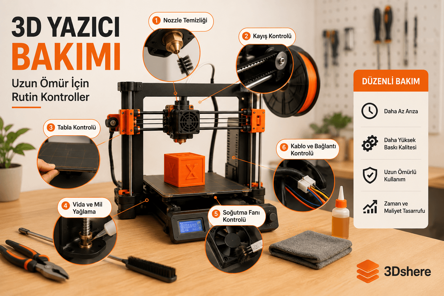 3D Yazıcı Bakımı: Uzun Ömür İçin Rutin Kontroller